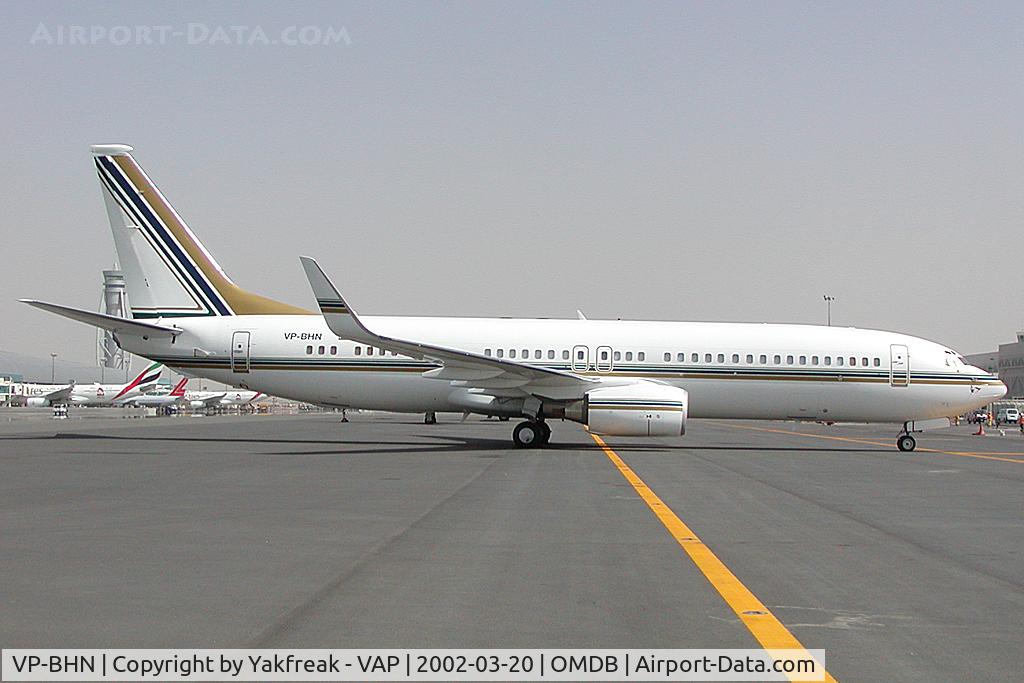 VP-BHN, 2001 Boeing 737-8AN BBJ C/N 32438, Boeing 737-800