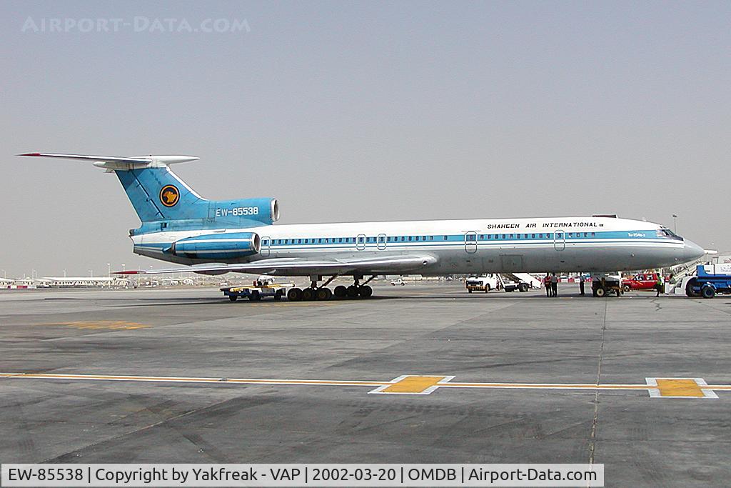 EW-85538, 1982 Tupolev Tu-154B-2 C/N 82A538, Shaheen Air Tupolev 154