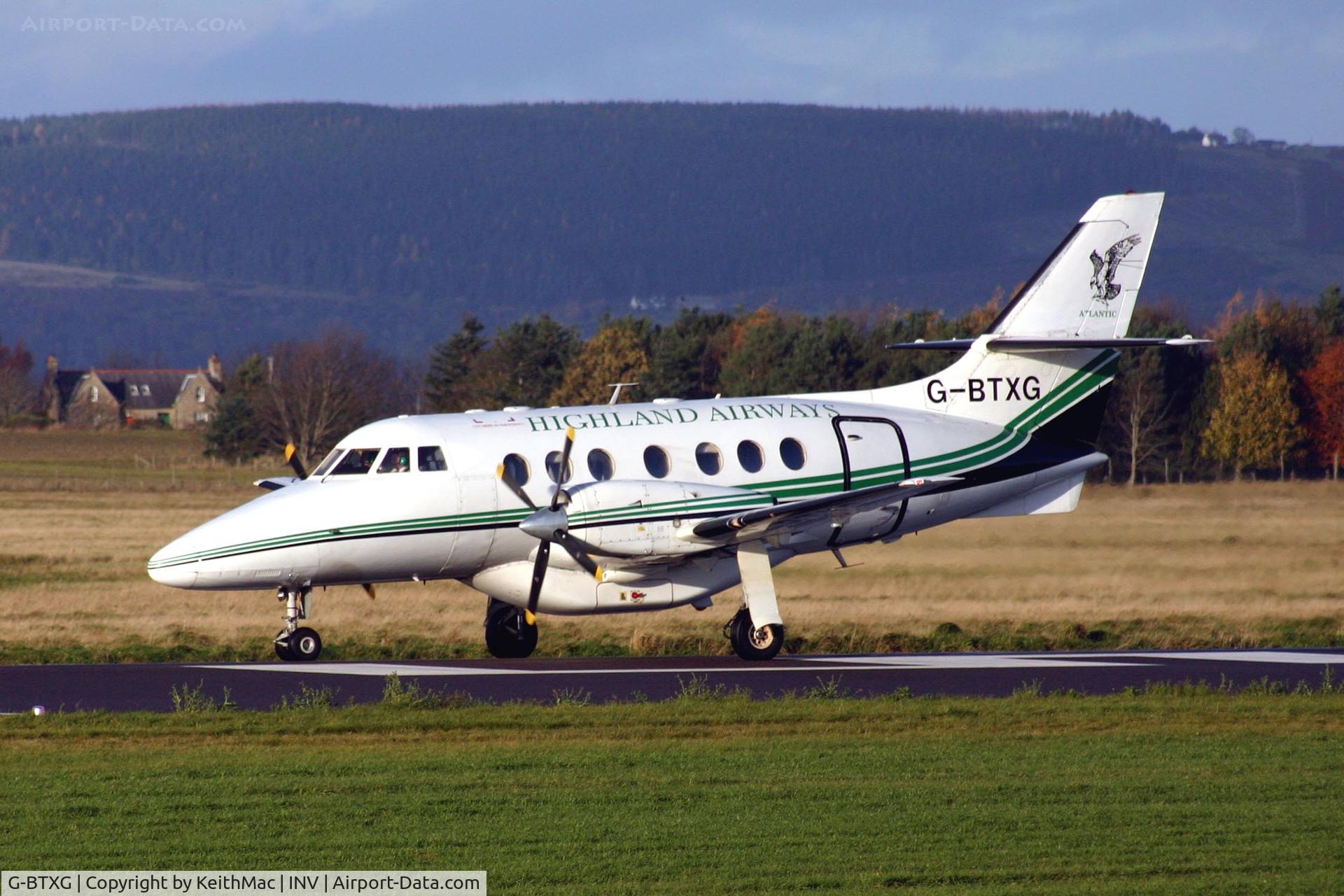 G-BTXG, 1986 British Aerospace BAe-3102 Jetstream 31 C/N 719, G-BTXG of Highland Airways just landed at Inverness 2006.