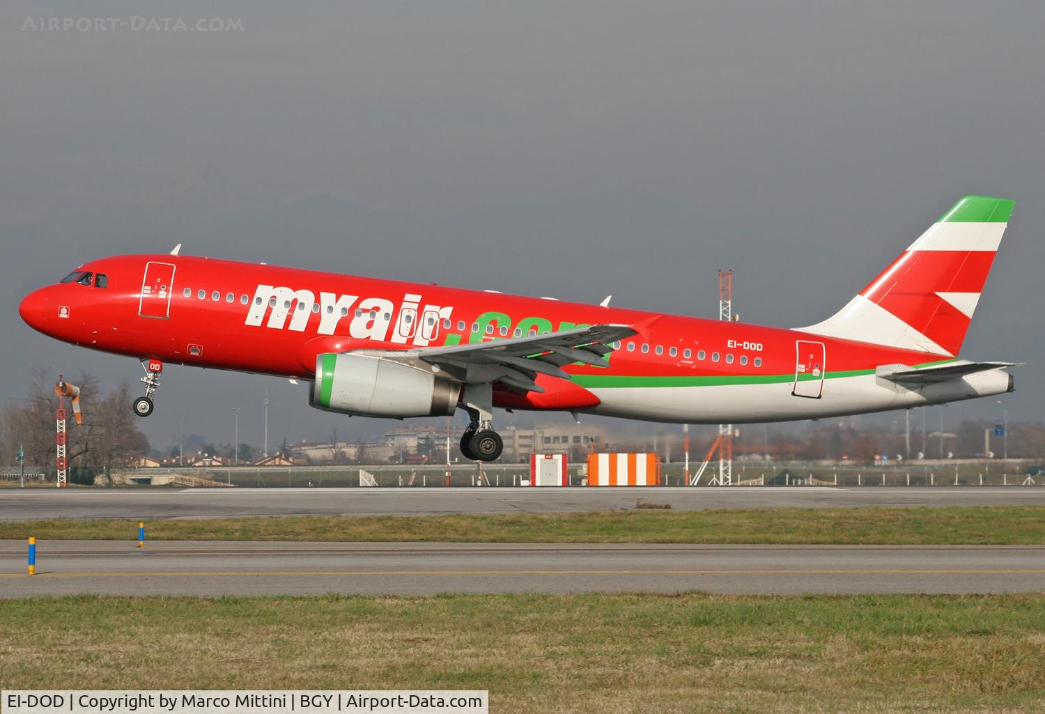 EI-DOD, 1993 Airbus A320-231 C/N 444, Landing at Bergamo Orio al Serio