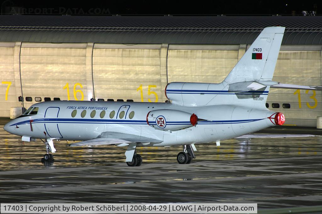 17403, 1990 Dassault Falcon 50 C/N 221, First time in GRZ/LOWG
