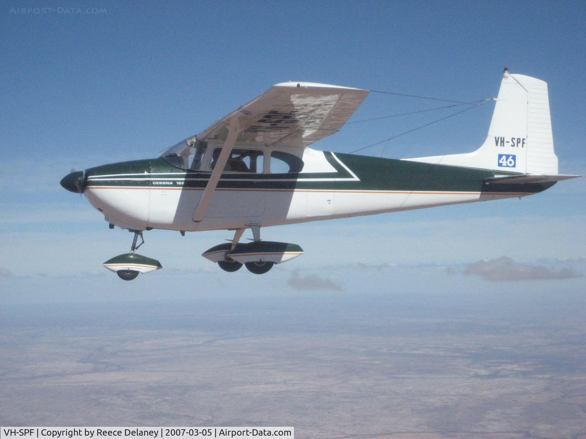 VH-SPF, 1957 Cessna 182A Skylane C/N 34638, In Flight over South Australia
