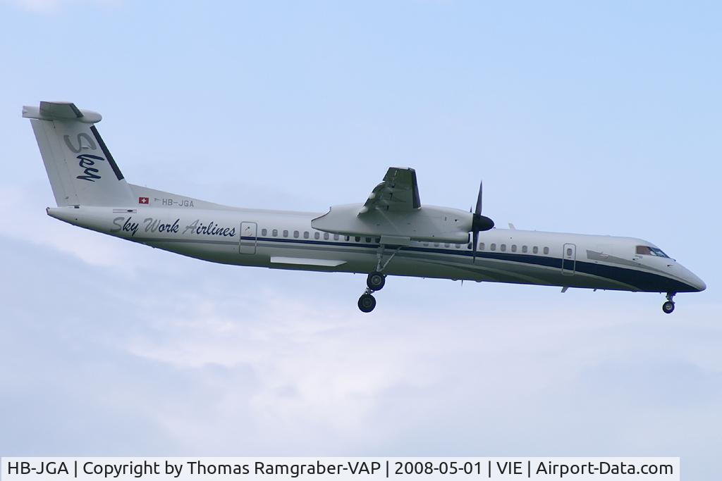 HB-JGA, 2008 De Havilland Canada DHC-8-402Q Dash 8 Dash 8 C/N 4198, Sky Work Airlines DeHavilland Canada Dash 8-400