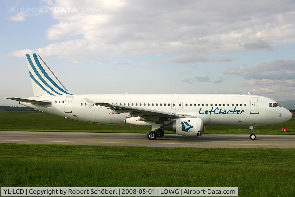YL-LCD, 1992 Airbus A320-211 C/N 359, First time in GRZ/LOWG