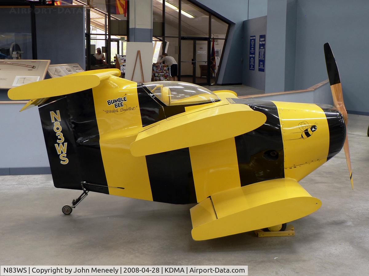 N83WS, Starr Bumble Bee C/N 1, Robert Starr's Bumblebee - the World's smallest biplane. Preserved at the Pima Air & Space Museum.