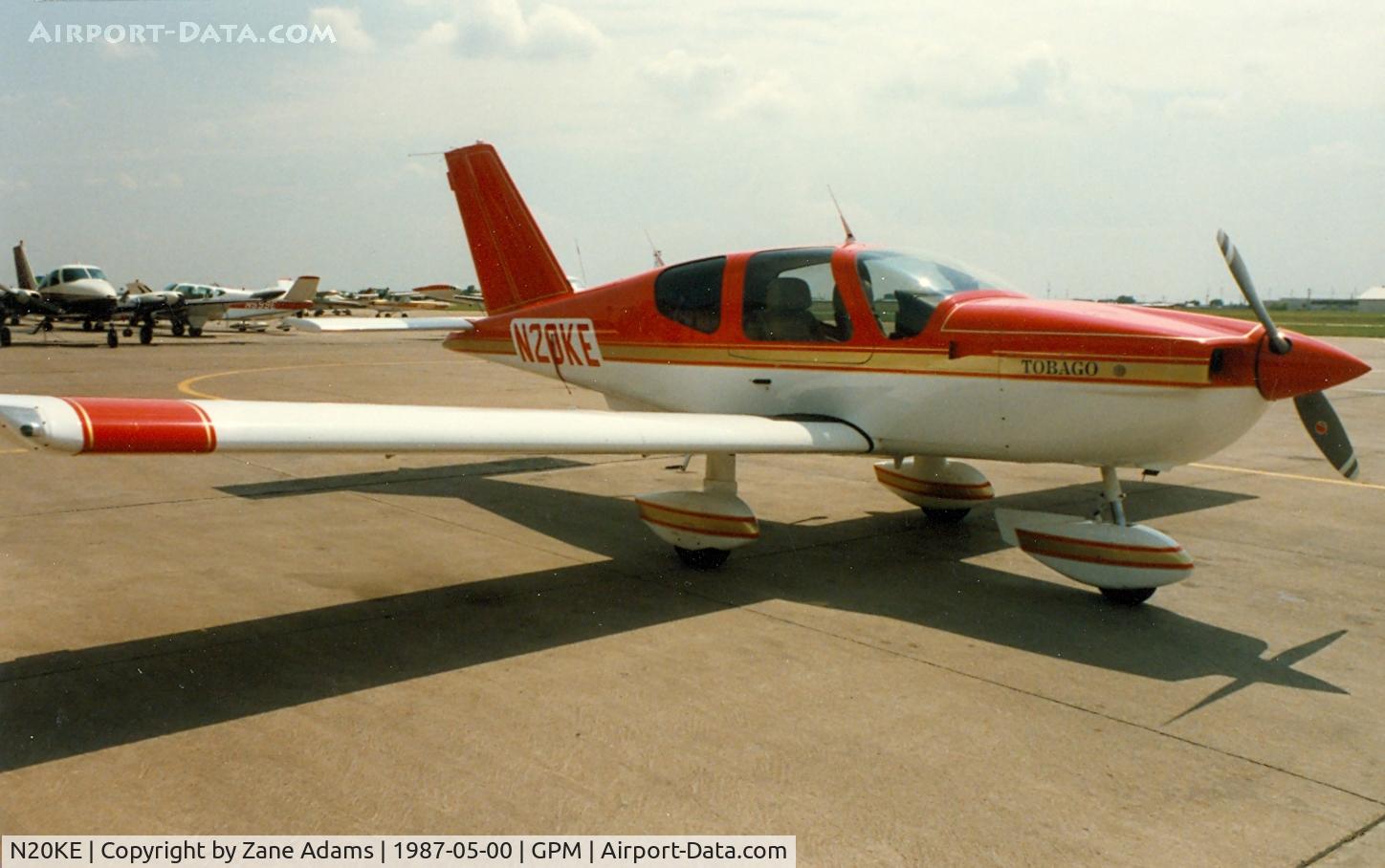 N20KE, 1986 Socata TB-10 Tobago C/N 667, At Grand Prairie Municipal