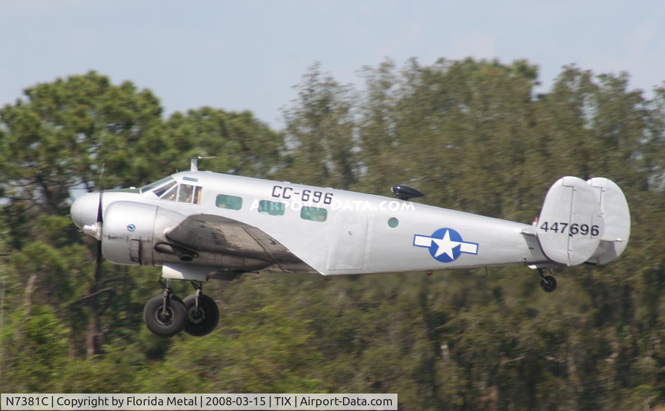 N7381C, 1944 Beech C18S C/N 8104, C-45