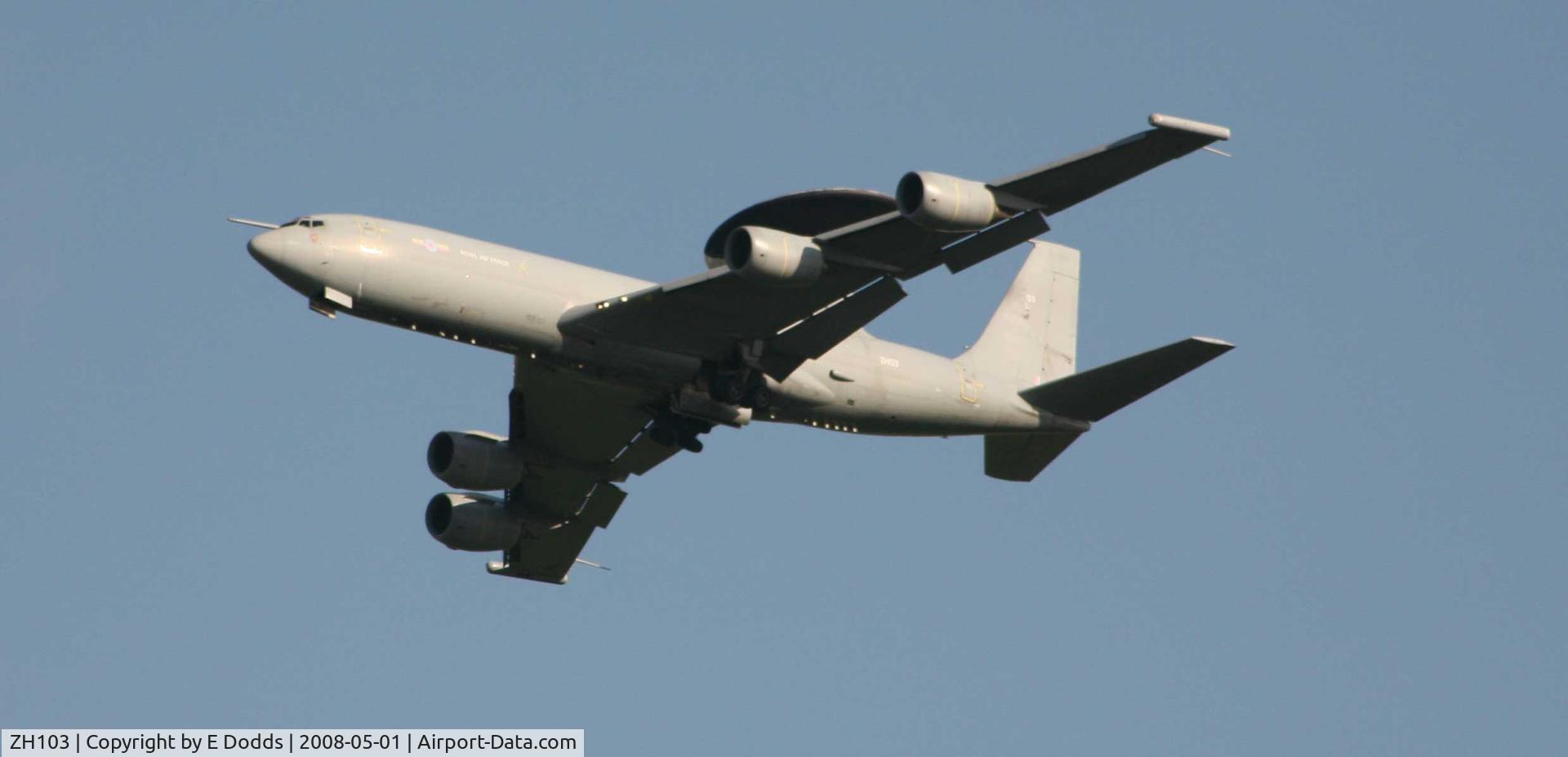 ZH103, 1990 Boeing E-3D Sentry AEW.1 Sentry C/N 24111, Awac taking off from Waddington