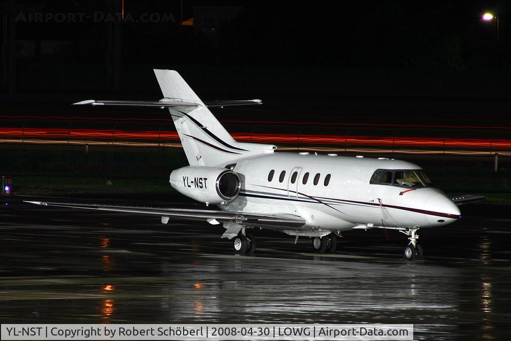 YL-NST, 1999 Raytheon Hawker 800XP C/N 258424, A rare biz-jet from Latvia at GRZ/LOWG