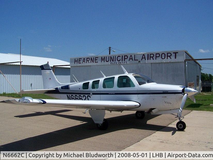 N6662C, 1979 Beech A36 Bonanza 36 C/N E-1570, On the ground in Hearne, TX May 1, 2008