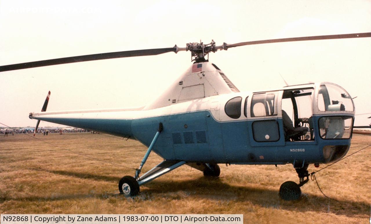 N92868, 1961 Sikorsky S-51 C/N 5136, Vintage S-51 Dragonfly - This aircraft currently resides at the USMC Museum - Quantico, VA
