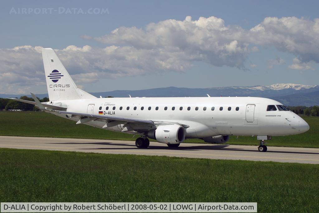 D-ALIA, 2002 Embraer 170LR (ERJ-170-100LR) C/N 17000006, First time to watch this aircraft at GRZ/LOWG airport