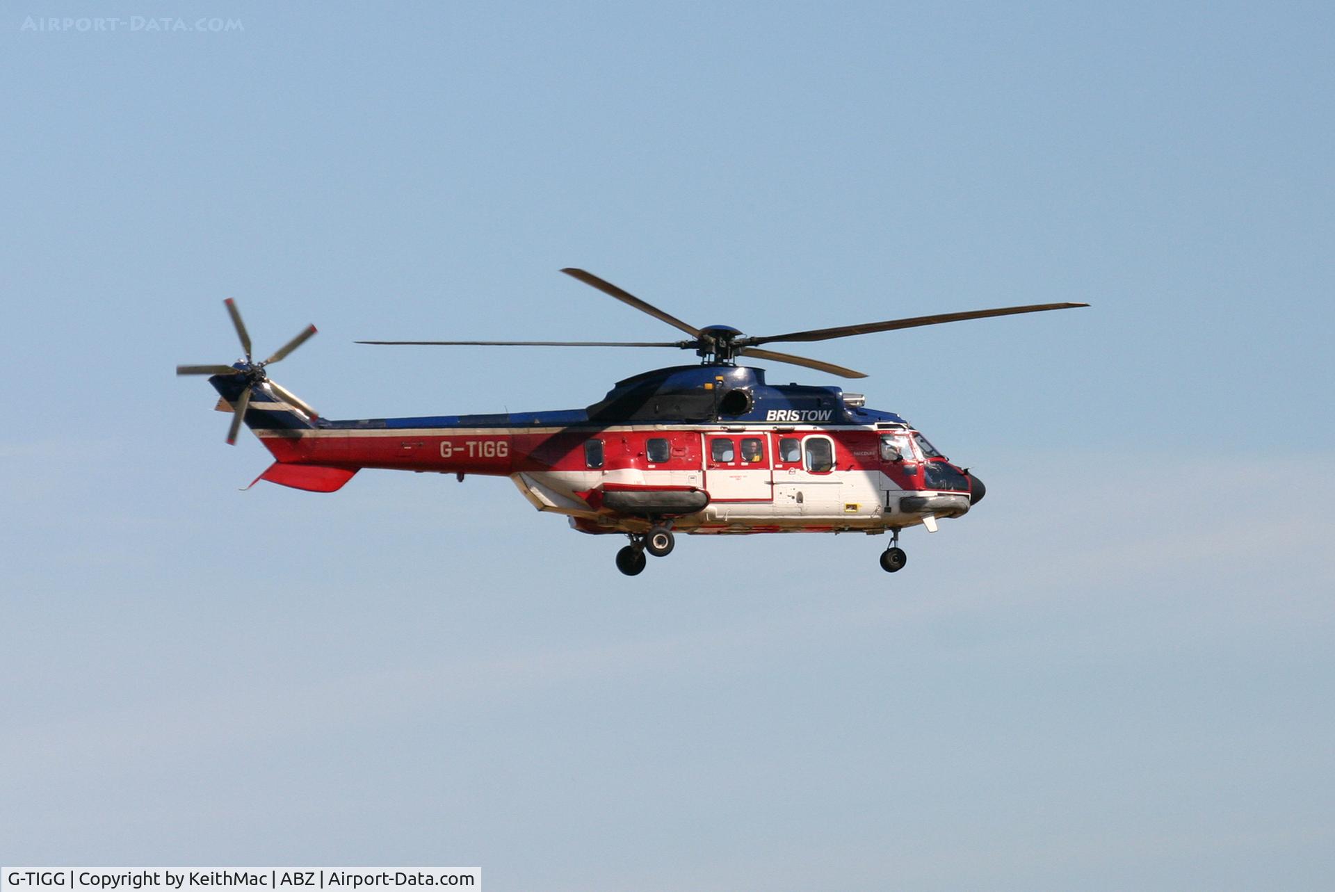 G-TIGG, 1982 Aerospatiale AS-332L Super Puma C/N 2032, With Bristow Helicopters at Aberdeen 2007.