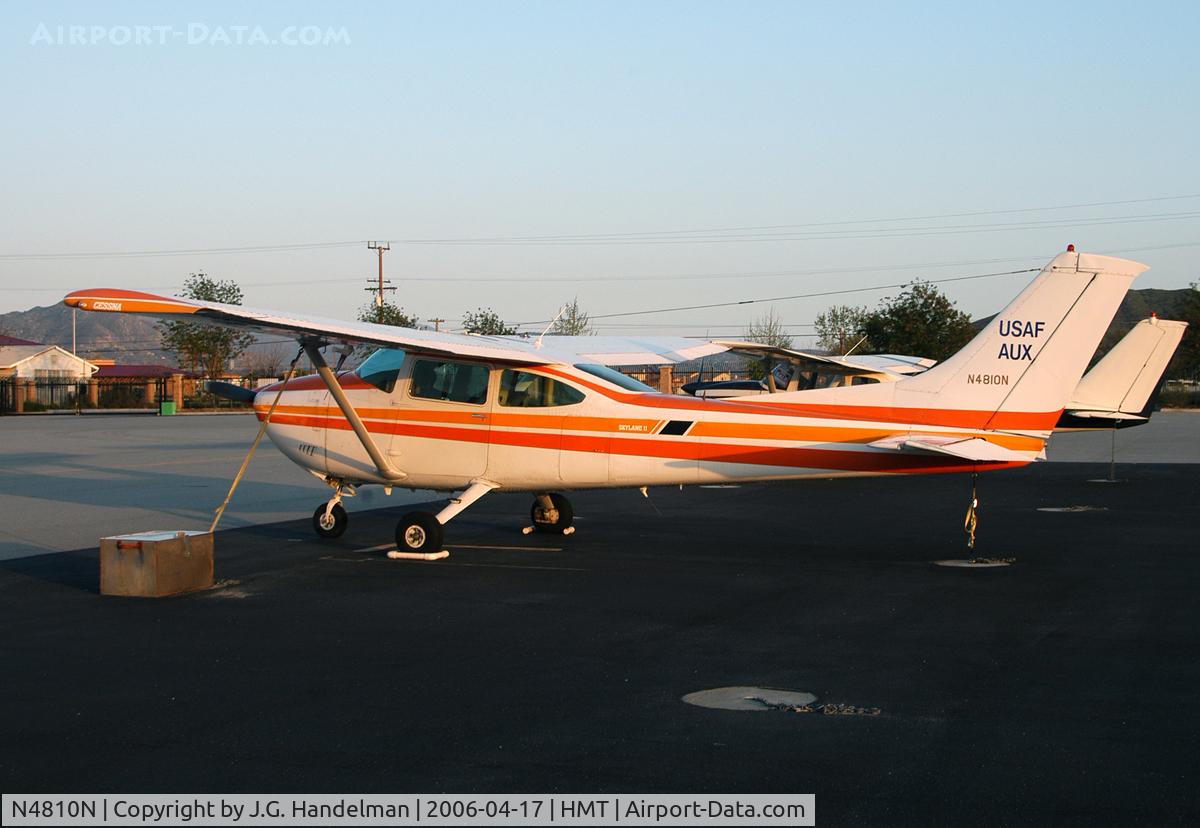 N4810N, 1979 Cessna 182Q Skylane C/N 18267384, Sunset at Ryan Field/Hemet Valley CA