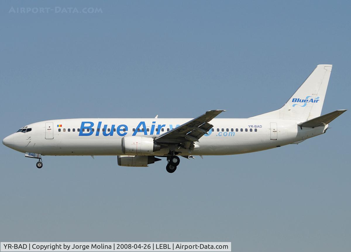 YR-BAD, 1992 Boeing 737-4C9 C/N 25429, On short final to RWY 25R.