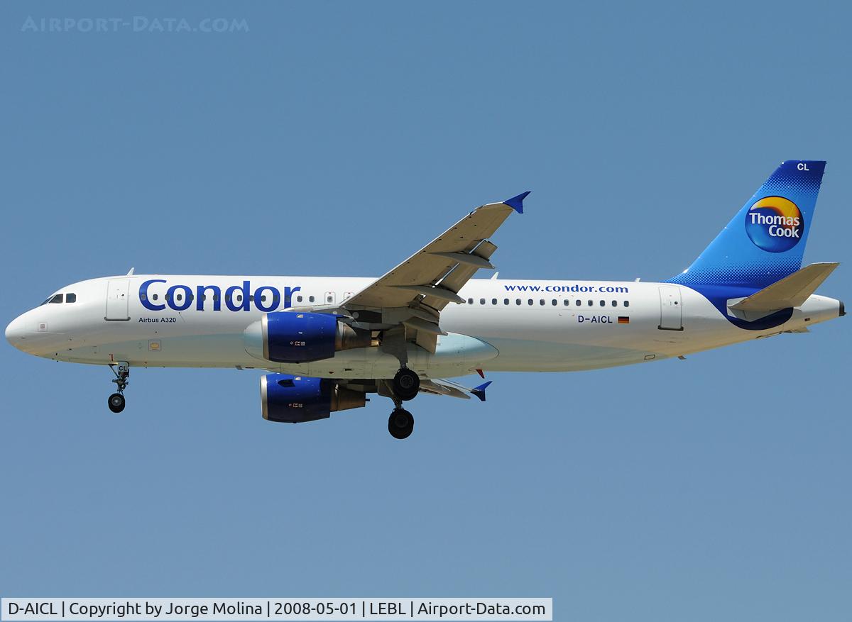 D-AICL, 2001 Airbus A320-212 C/N 1437, Condor titles and Thomas Cook livery...