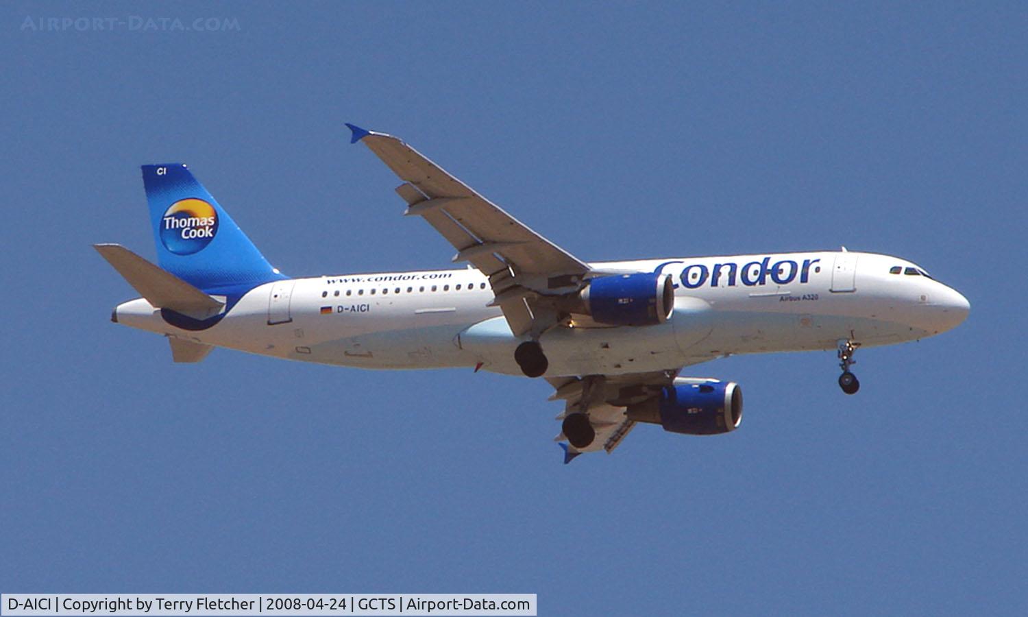 D-AICI, 2000 Airbus A320-212 C/N 1381, Condor A320 on approach to Tenerife South