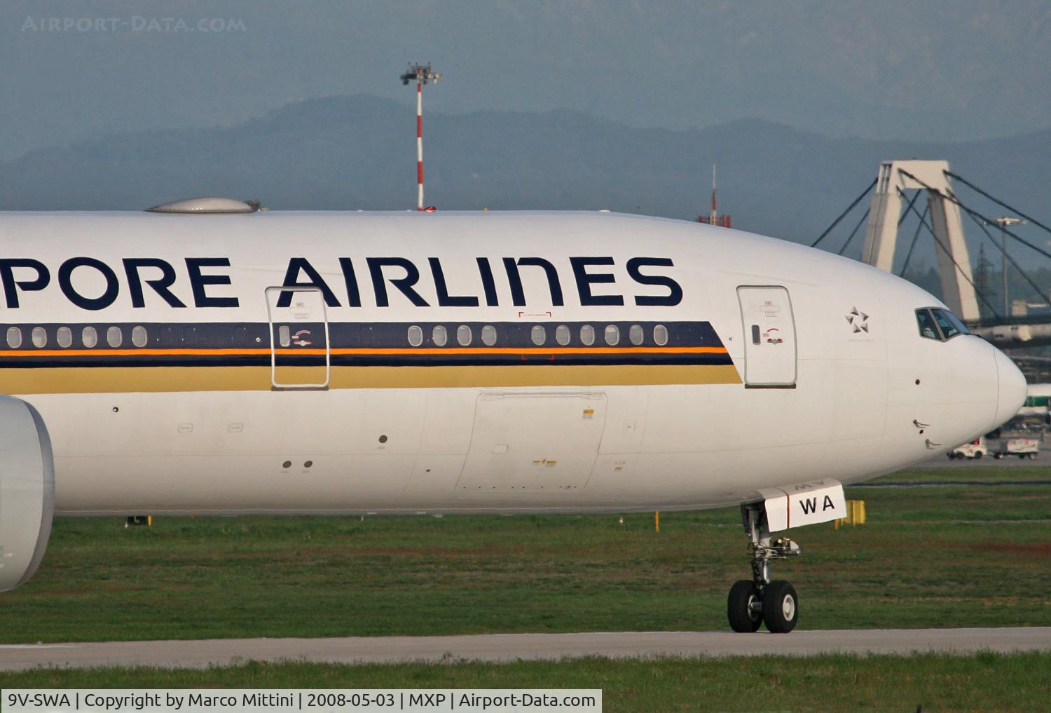 9V-SWA, 2006 Boeing 777-312/ER C/N 34568, SINGAPORE AIRL. close up