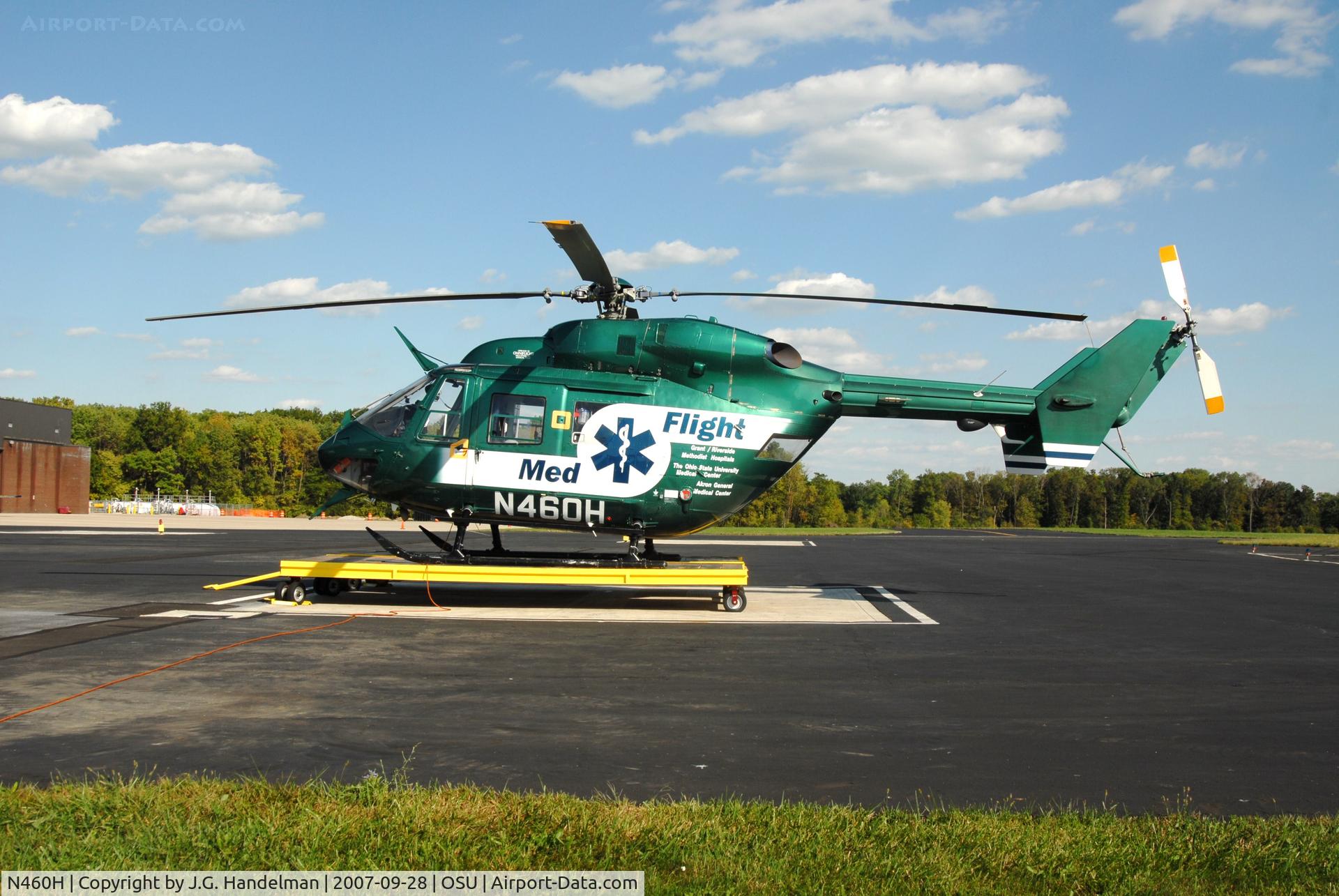 N460H, Eurocopter-Kawasaki BK-117B-1 C/N 7142, Med Evac Helo at Ohio State Univ. Airport
