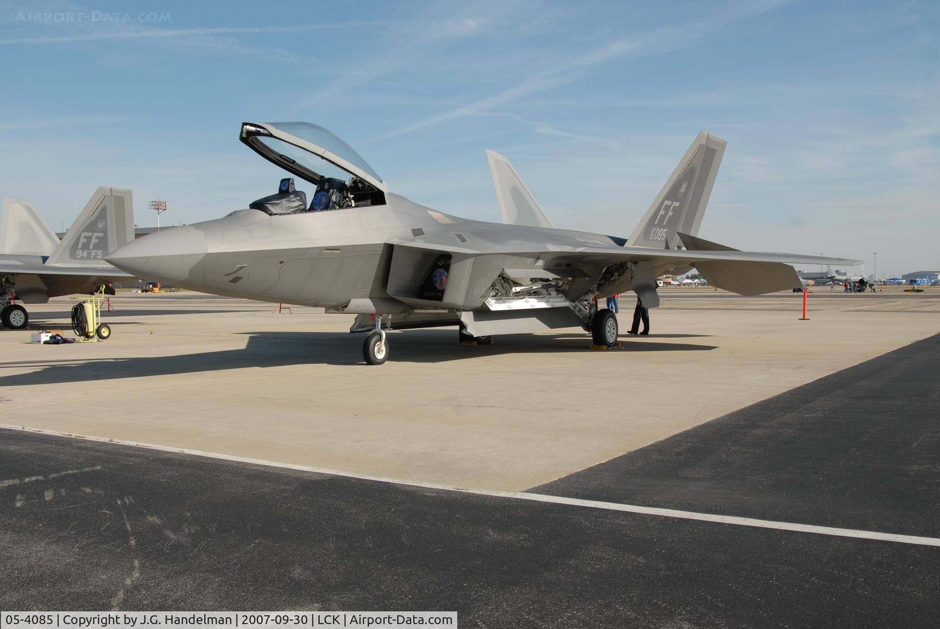 05-4085, 2005 Lockheed Martin F-22A Raptor C/N 4085, F-22A at Rickover IAP Ohio