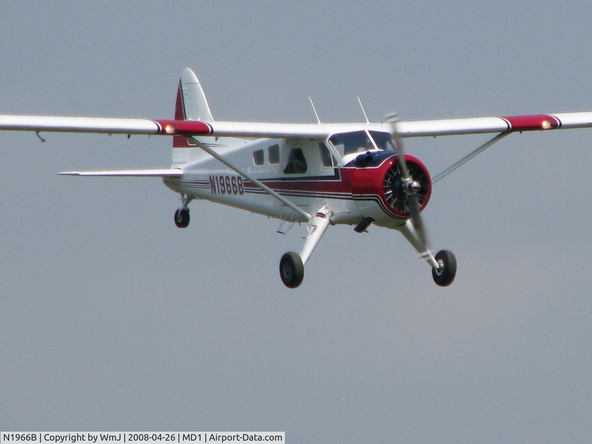 N1966B, 1966 De Havilland Canada DHC-2 C/N 1615, Beaver on Fly-by