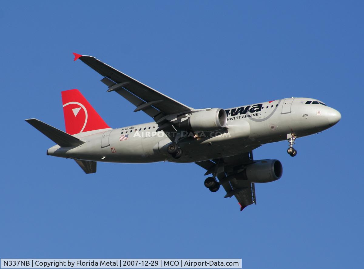 N337NB, 2002 Airbus A319-114 C/N 1685, Northwest
