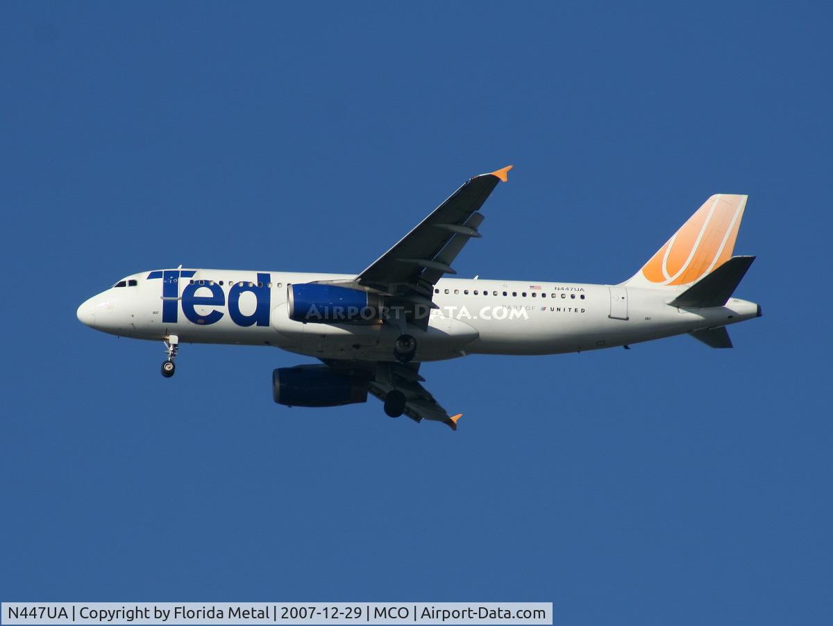 N447UA, 1998 Airbus A320-232 C/N 836, Ted