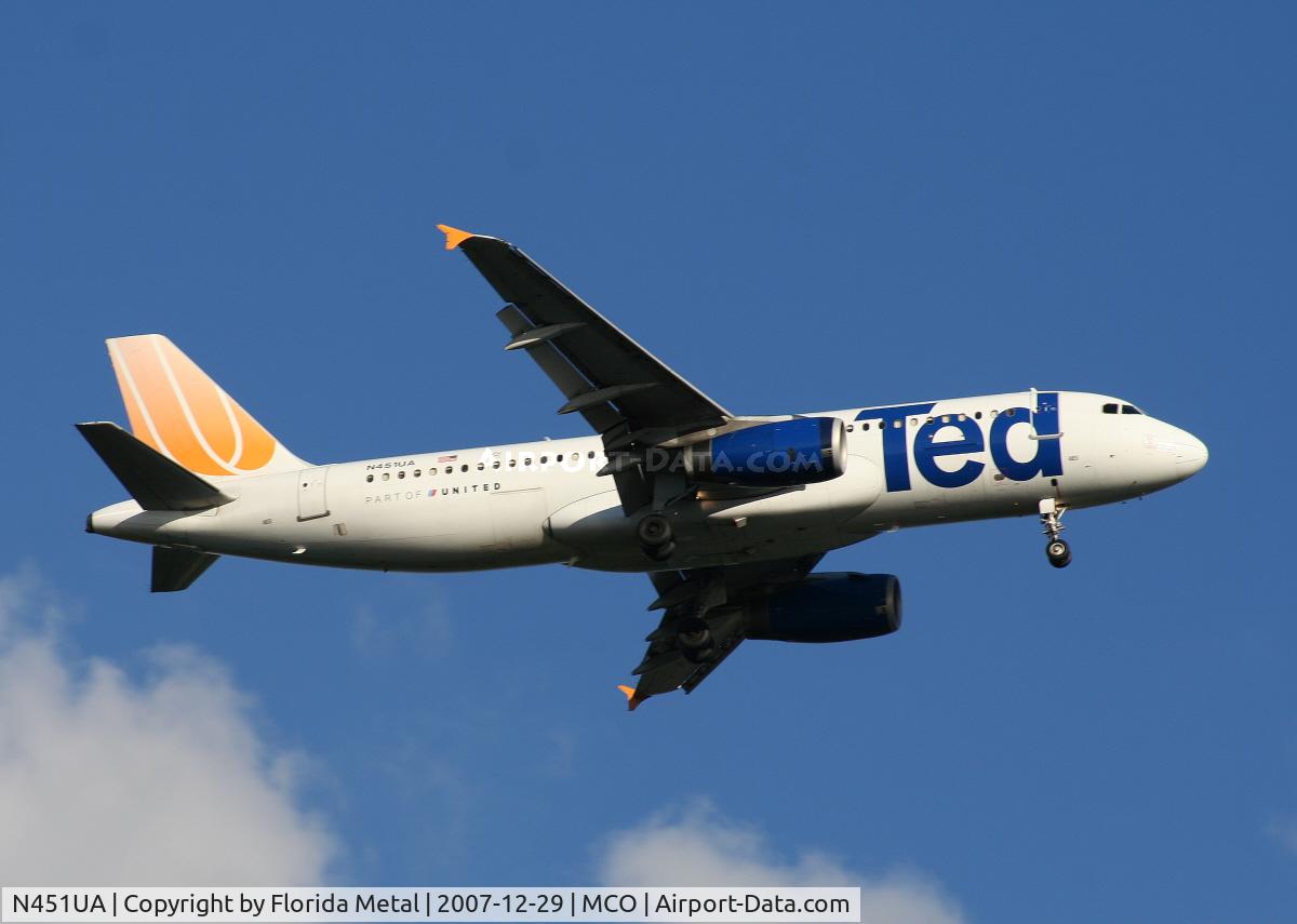 N451UA, 1998 Airbus A320-232 C/N 865, Ted