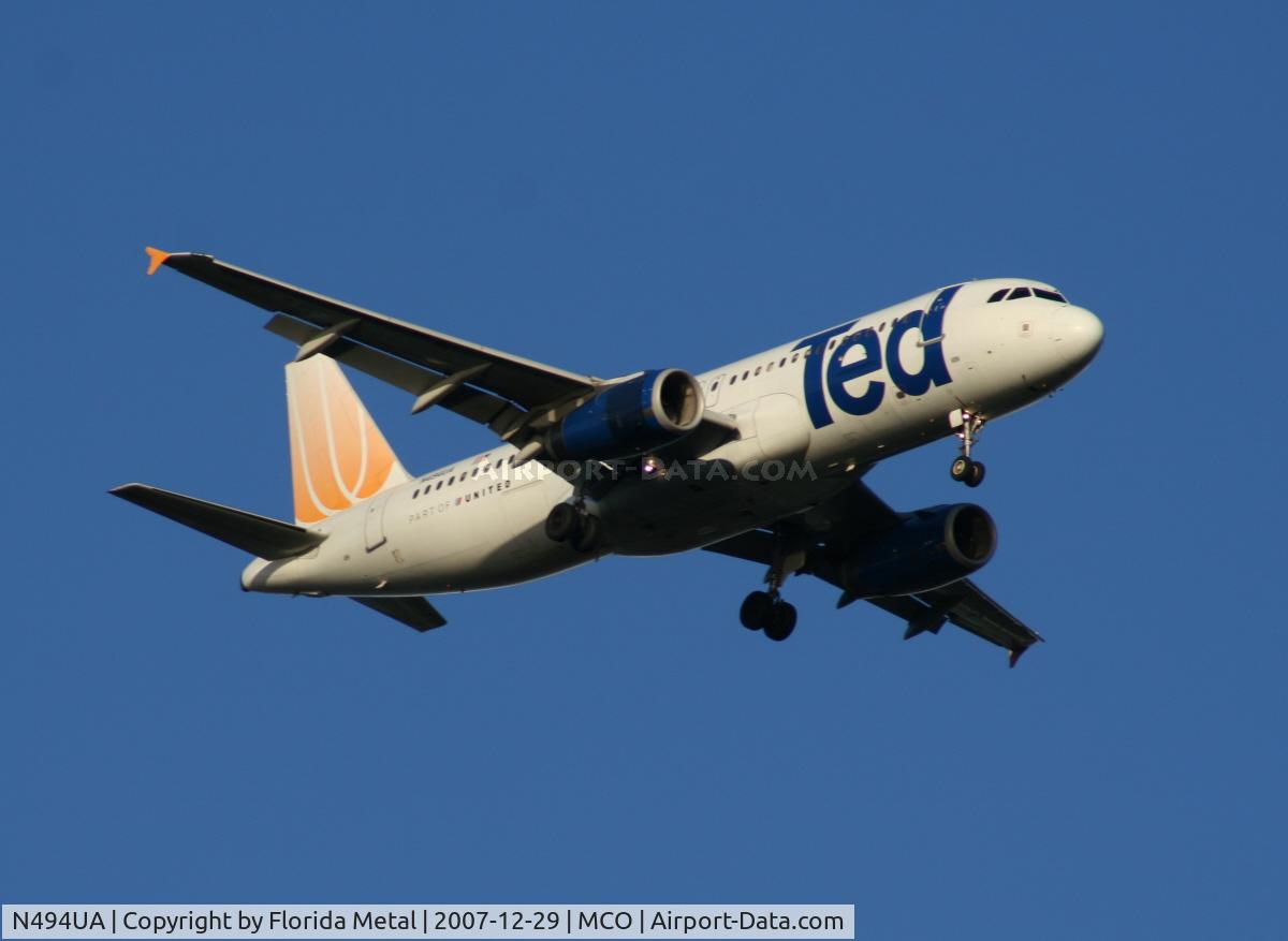 N494UA, 2002 Airbus A320-232 C/N 1840, Ted