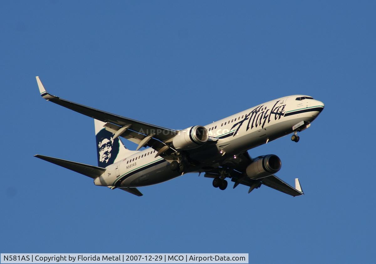 N581AS, 2007 Boeing 737-890 C/N 35188, Alaska Air