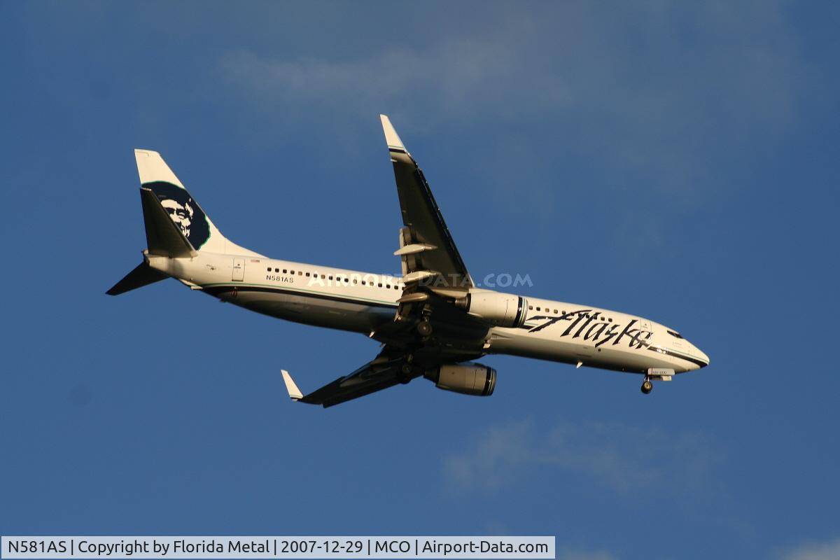 N581AS, 2007 Boeing 737-890 C/N 35188, Alaska Air