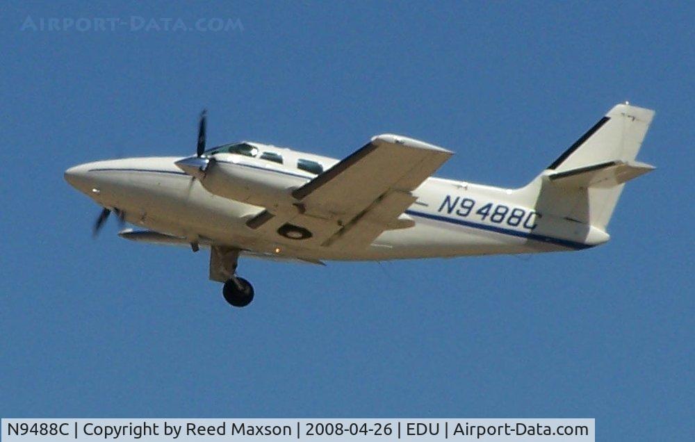 N9488C, 1982 Cessna T303 Crusader C/N T30300180, Cessna T303 departing EDU