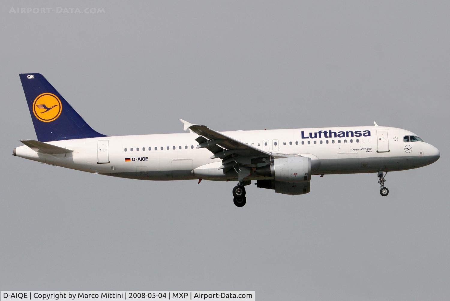D-AIQE, 1991 Airbus A320-211 C/N 0209, Landing at Milano Malpensa