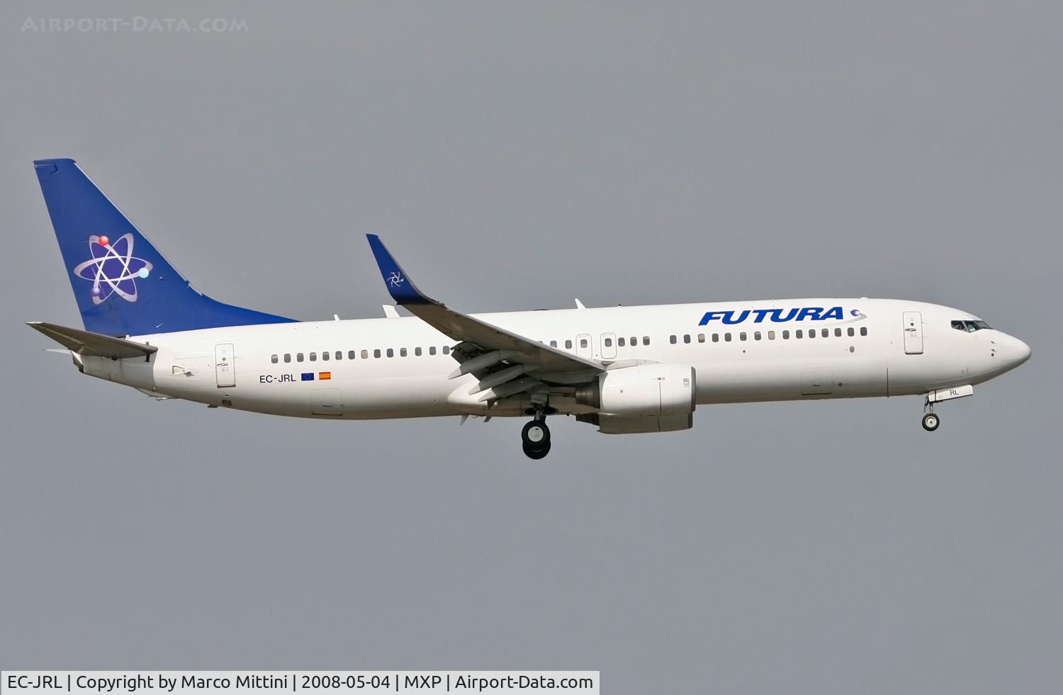 EC-JRL, 2001 Boeing 737-86J C/N 30568, Landing at Milano Malpensa