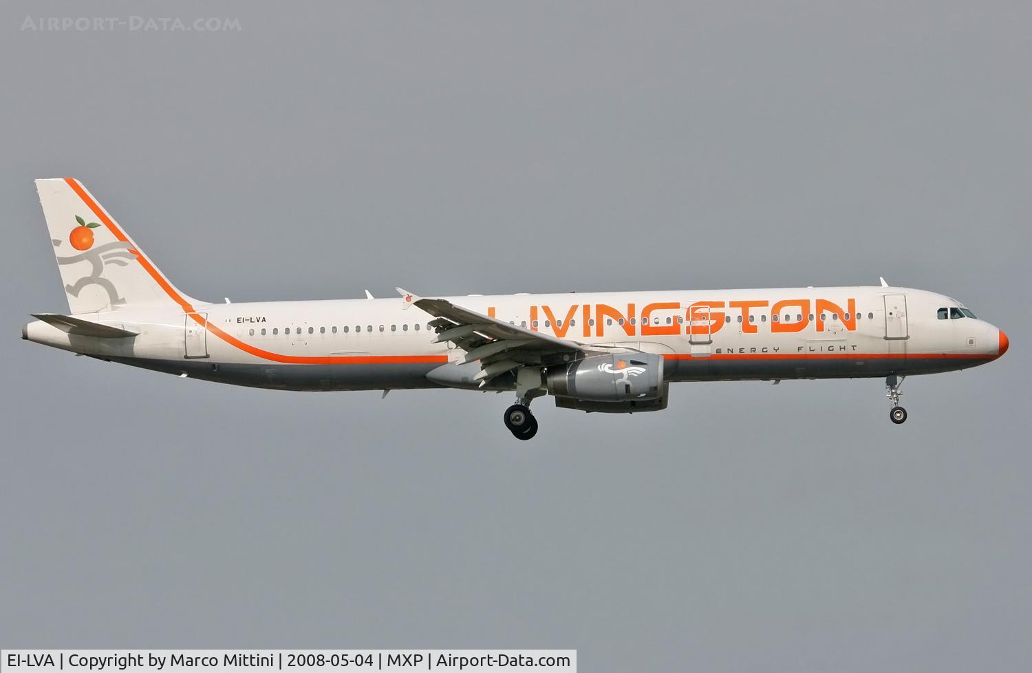 EI-LVA, 2003 Airbus A321-231 C/N 1950, Landing at Milano Malpensa