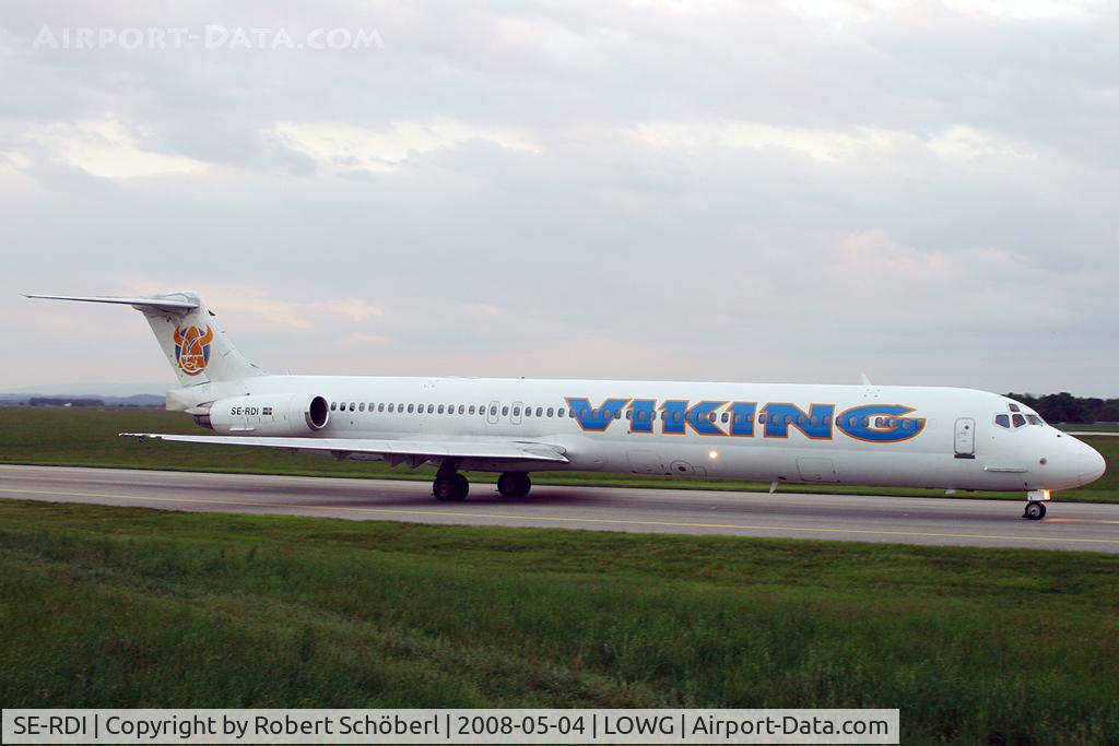 SE-RDI, 1989 McDonnell Douglas MD-83 (DC-9-83) C/N 49631, Departure to HER