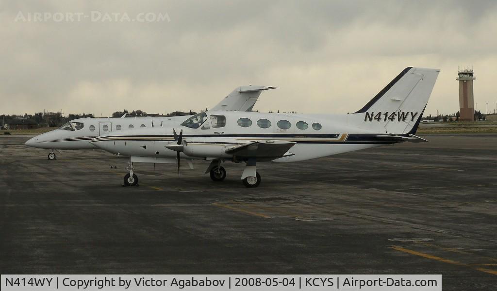 N414WY, Cessna 414A Chancellor C/N 414A0250, At Cheynne airport
