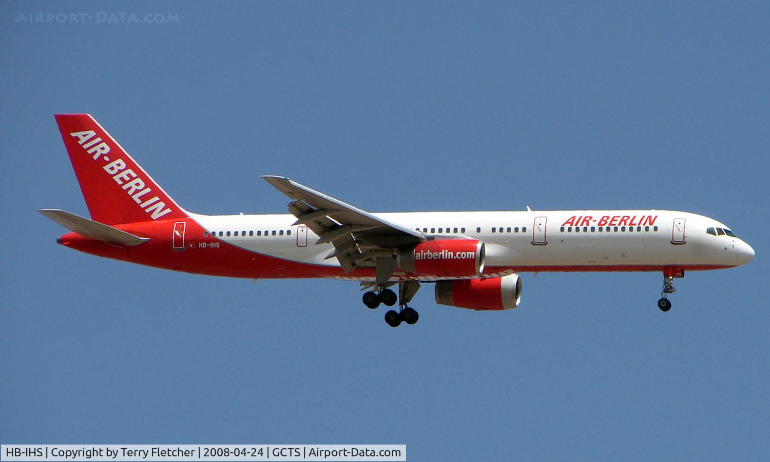 HB-IHS, 2000 Boeing 757-2G5 C/N 30394, Air Berlin B757 still retains its Swiss Registration from when the aircraft was operated by Balair