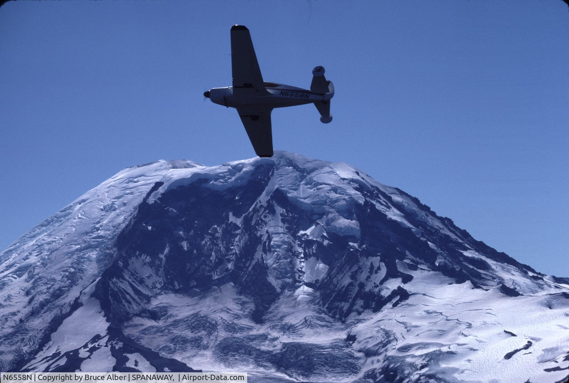 N6558N, 1950 Bellanca 14-19 Cruisair Senior C/N 2011, Mt. Rainier, WA  when my father owned 58N