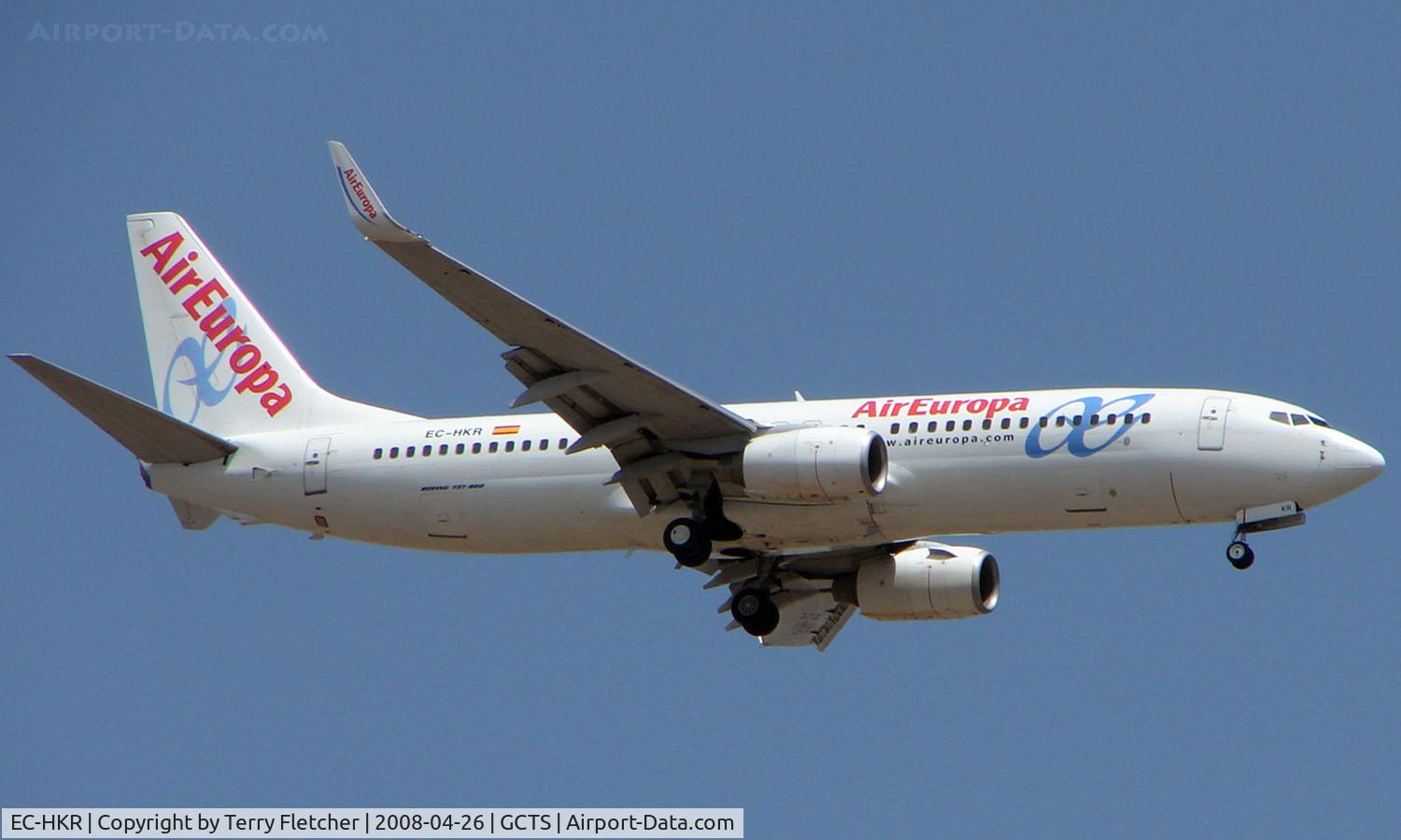 EC-HKR, 2000 Boeing 737-85P C/N 28536, Air Europa B737 on finals to Tenerife South