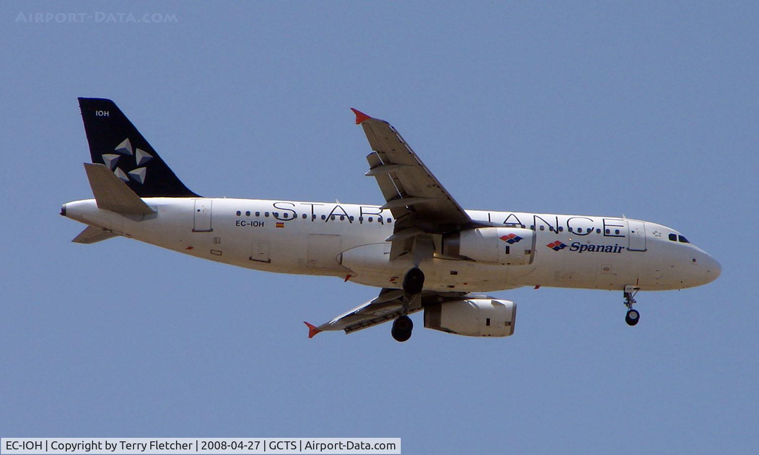 EC-IOH, 2003 Airbus A320-232 C/N 1998, Spanair A320 on approach to Tenerife South