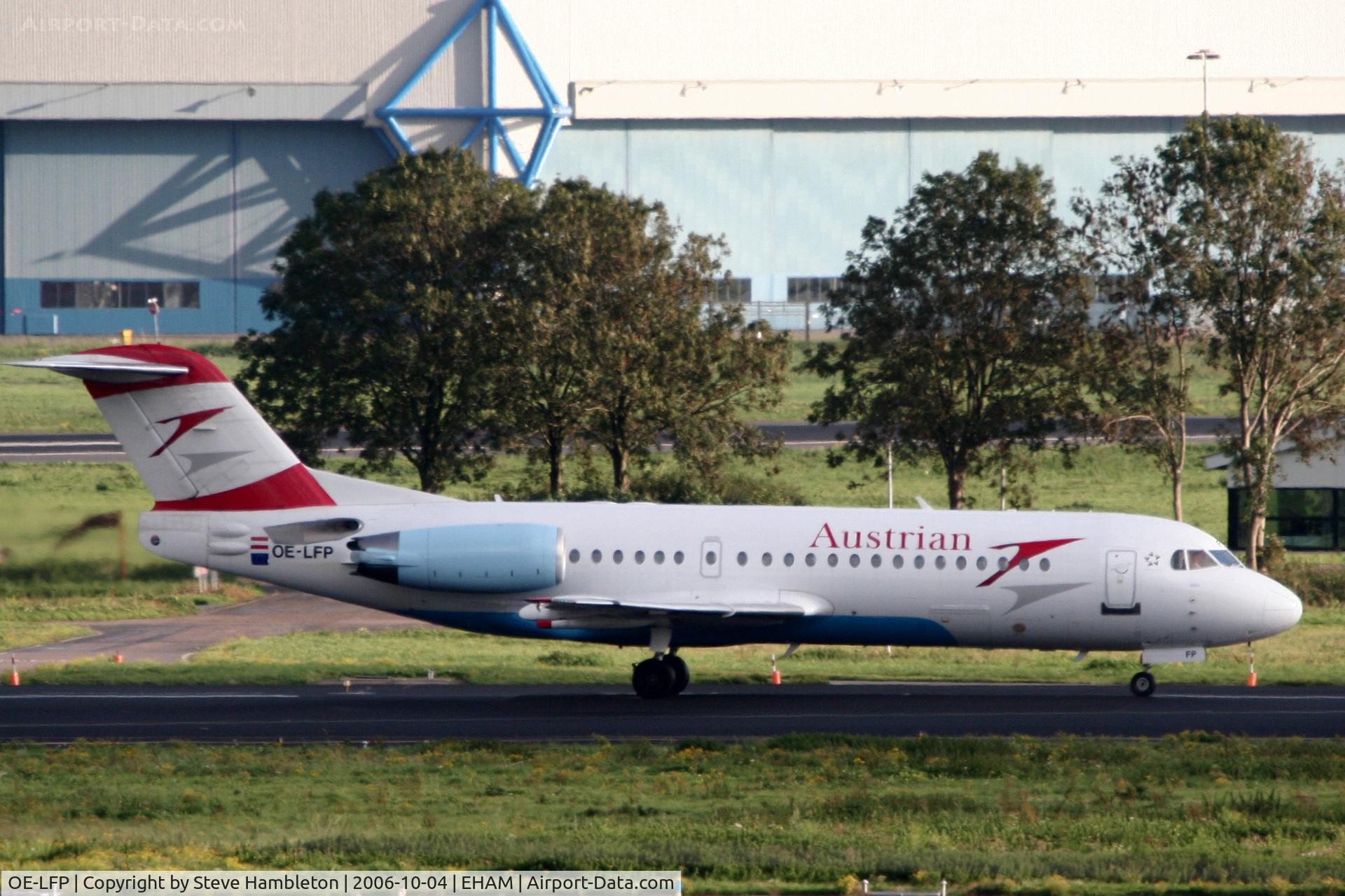 OE-LFP, Fokker 70 (F-28-0070) C/N 11560, Austrian Arrows Fokker at Amsterdam