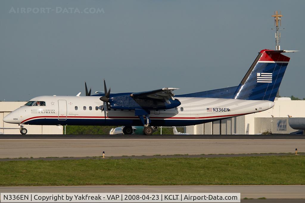 N336EN, 1992 De Havilland Canada DHC-8-311 Dash 8 C/N 336, Piedmont Airlines Dash 8-300 in Us Airways Express colors