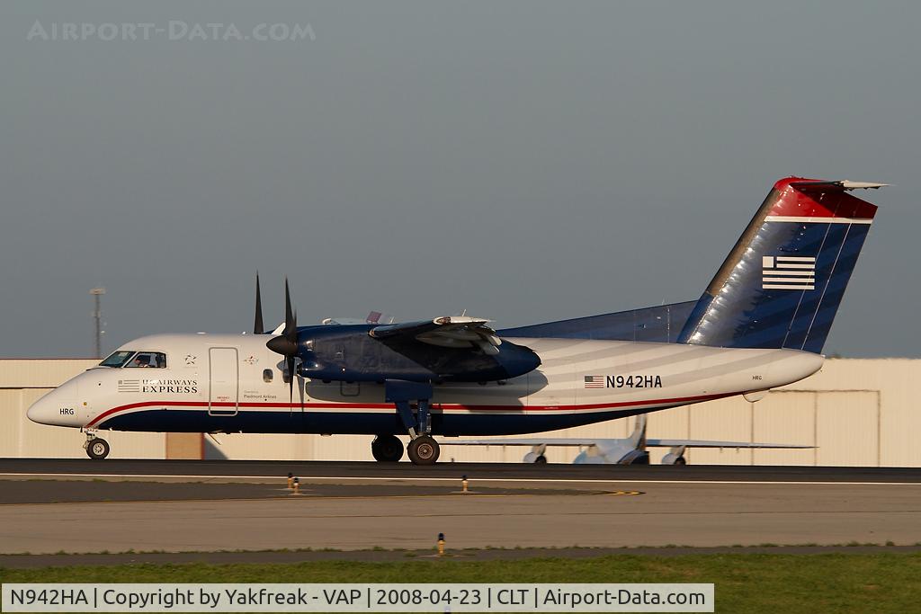 N942HA, 1989 De Havilland Canada DHC-8-102 Dash 8 Dash 8 C/N 163, Piedmont Dash8-100 in US Airways Express colors