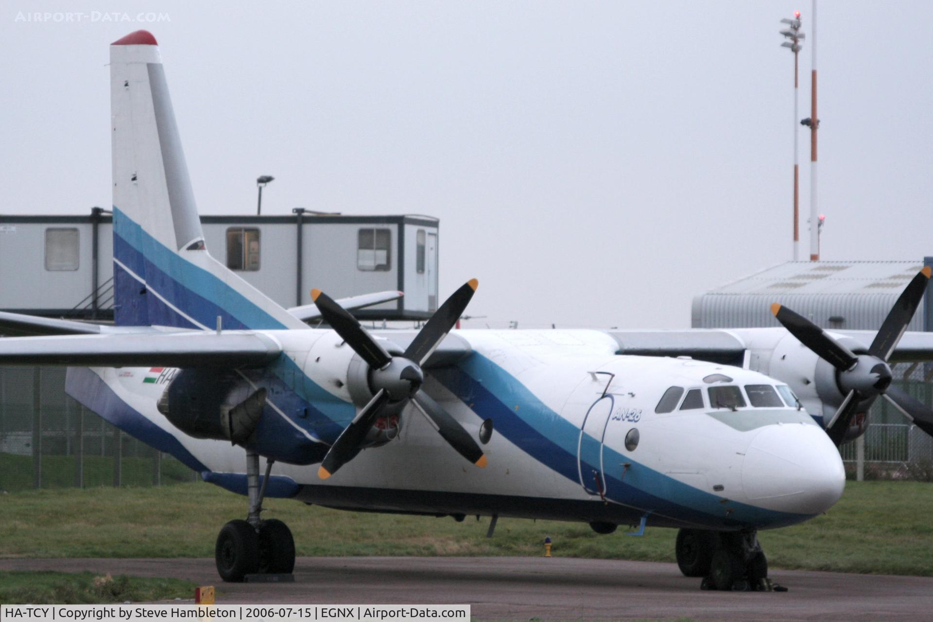 HA-TCY, Antonov An-26 C/N 8205, Budapest Air Services Antonov at East Midlands Airport