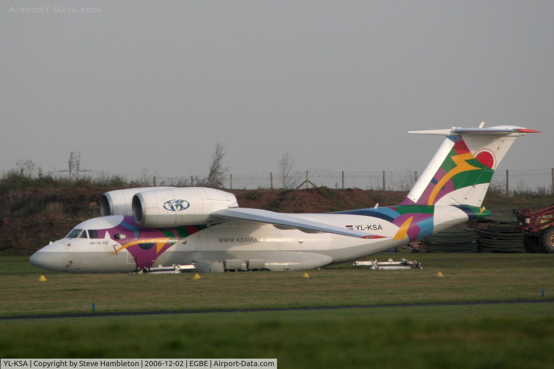 YL-KSA, Antonov An-74-200 C/N 36547098957, Nice Antonov at Coventry