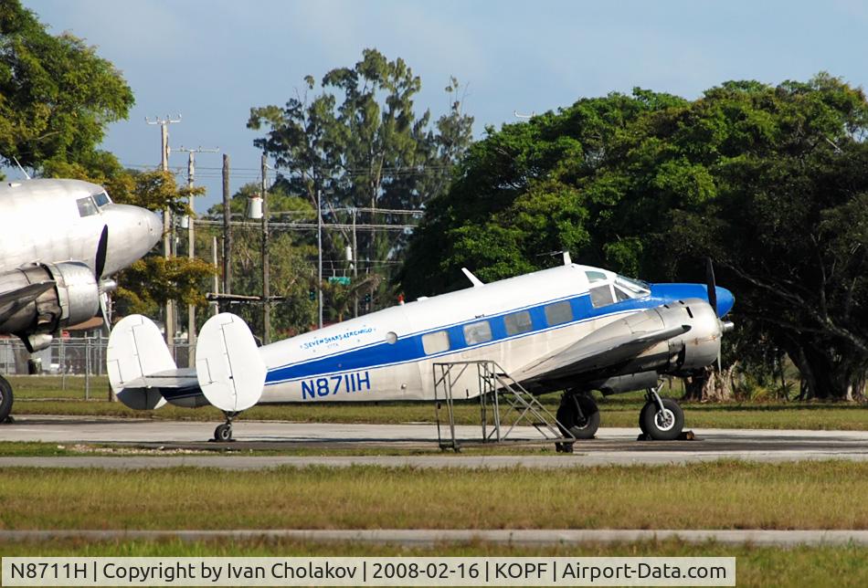 N8711H, 1955 Beech E18S C/N BA-87, It's home these days is Miami's Opa Locka airport