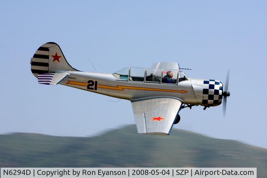 N6294D, 1983 Yakovlev Yak-52 C/N 833611, Yak 52 Fly BY