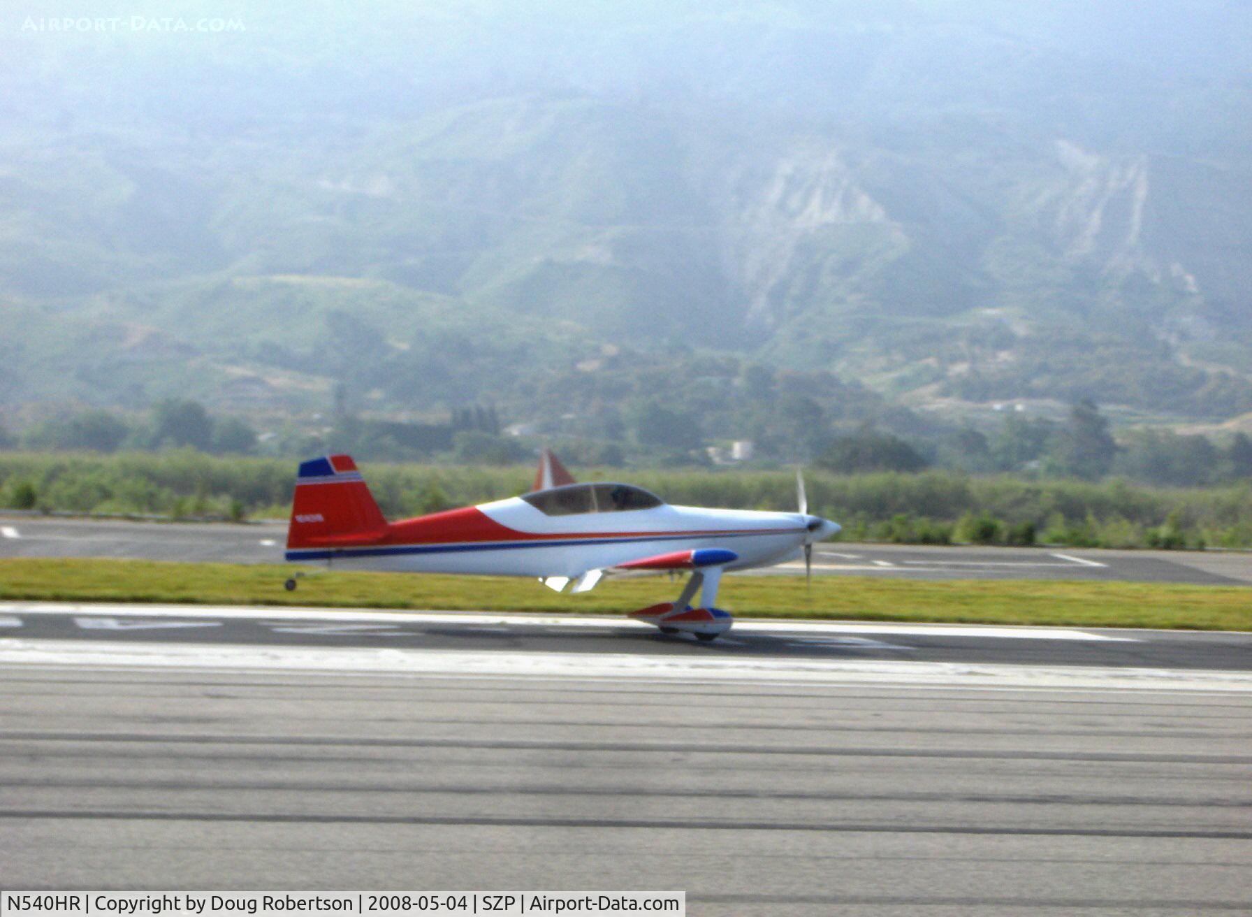 N540HR, 2002 Vans RV-4 C/N 0002, 2002 Howe HARMON ROCKET Ser. #002, Lycoming IO-540 250 Hp, three blade MT scimitar prop, landing roll rwy 22