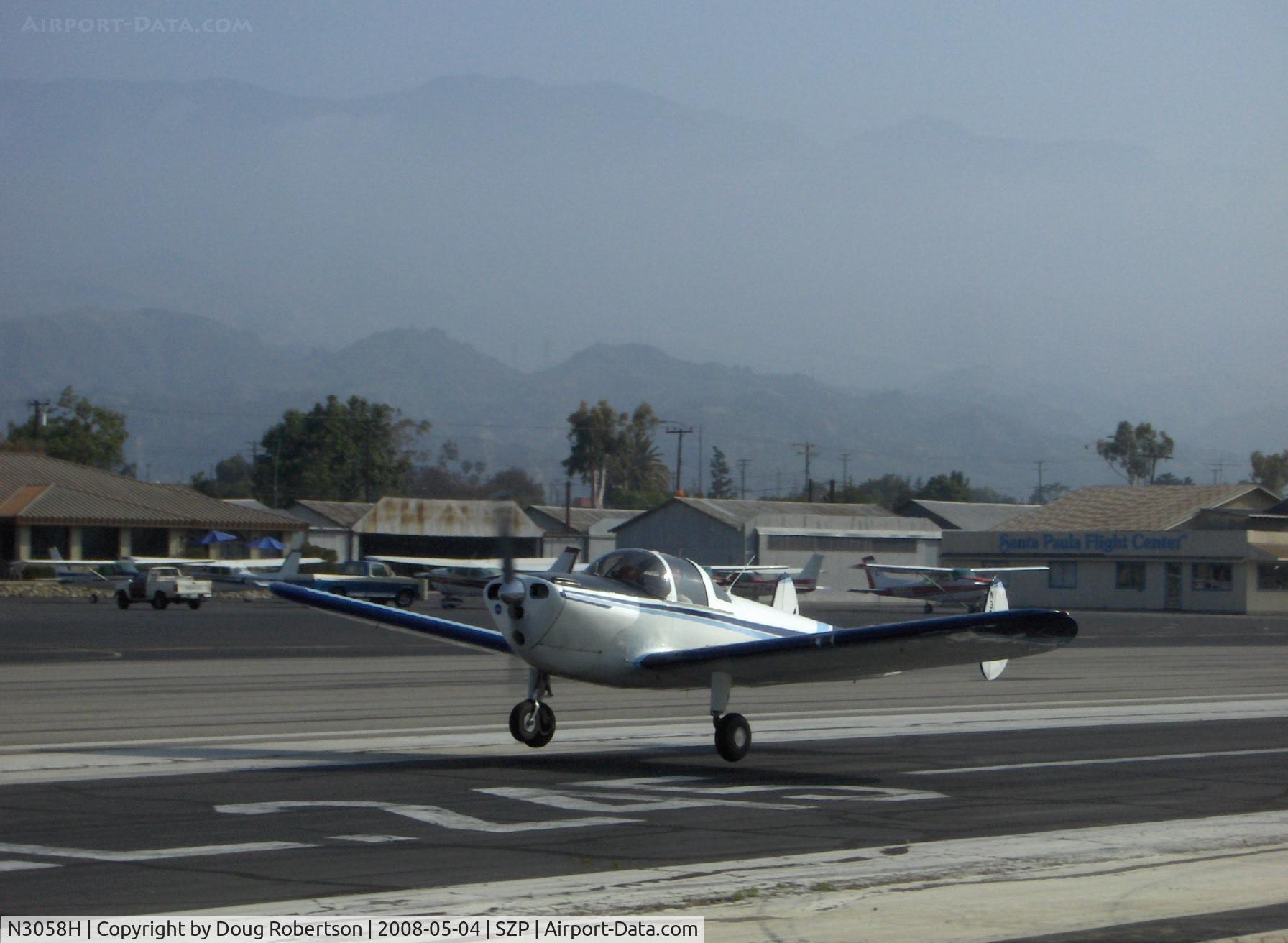 N3058H, 1946 Erco 415C Ercoupe C/N 3683, 1946 ERCO ERCOUPE 415-C, Continental C85 85 Hp upgrade, takeoff Rwy 22